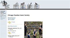 Desktop Screenshot of chicagochambermusicsociety.org