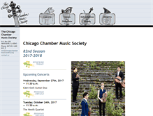 Tablet Screenshot of chicagochambermusicsociety.org